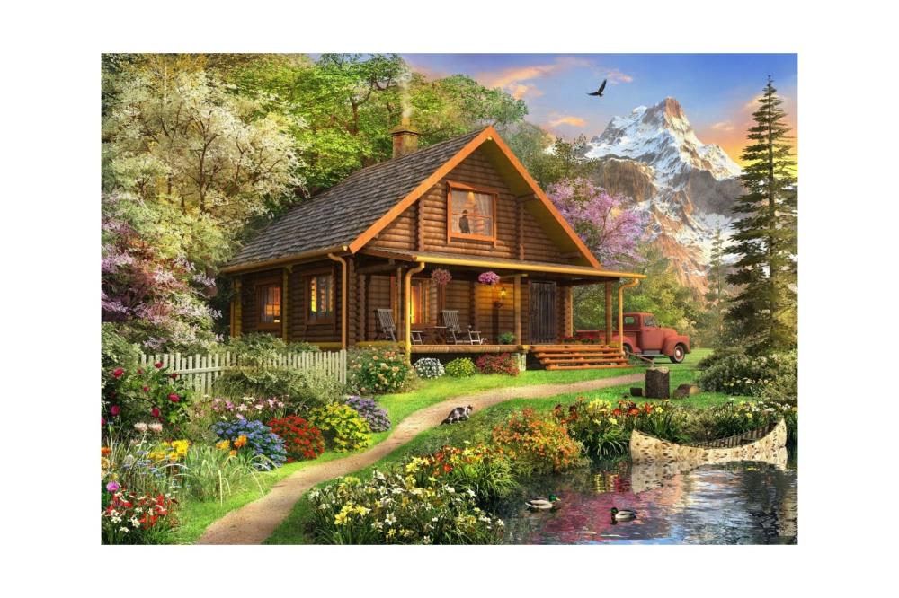 Puzzle Bluebird - Dominic Davison: A Log Cabin Somewhere In North America 500 piese